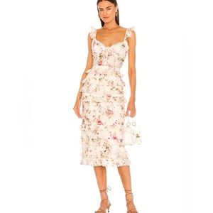 Fiorenza MIDI Dress, size 2, English Rose